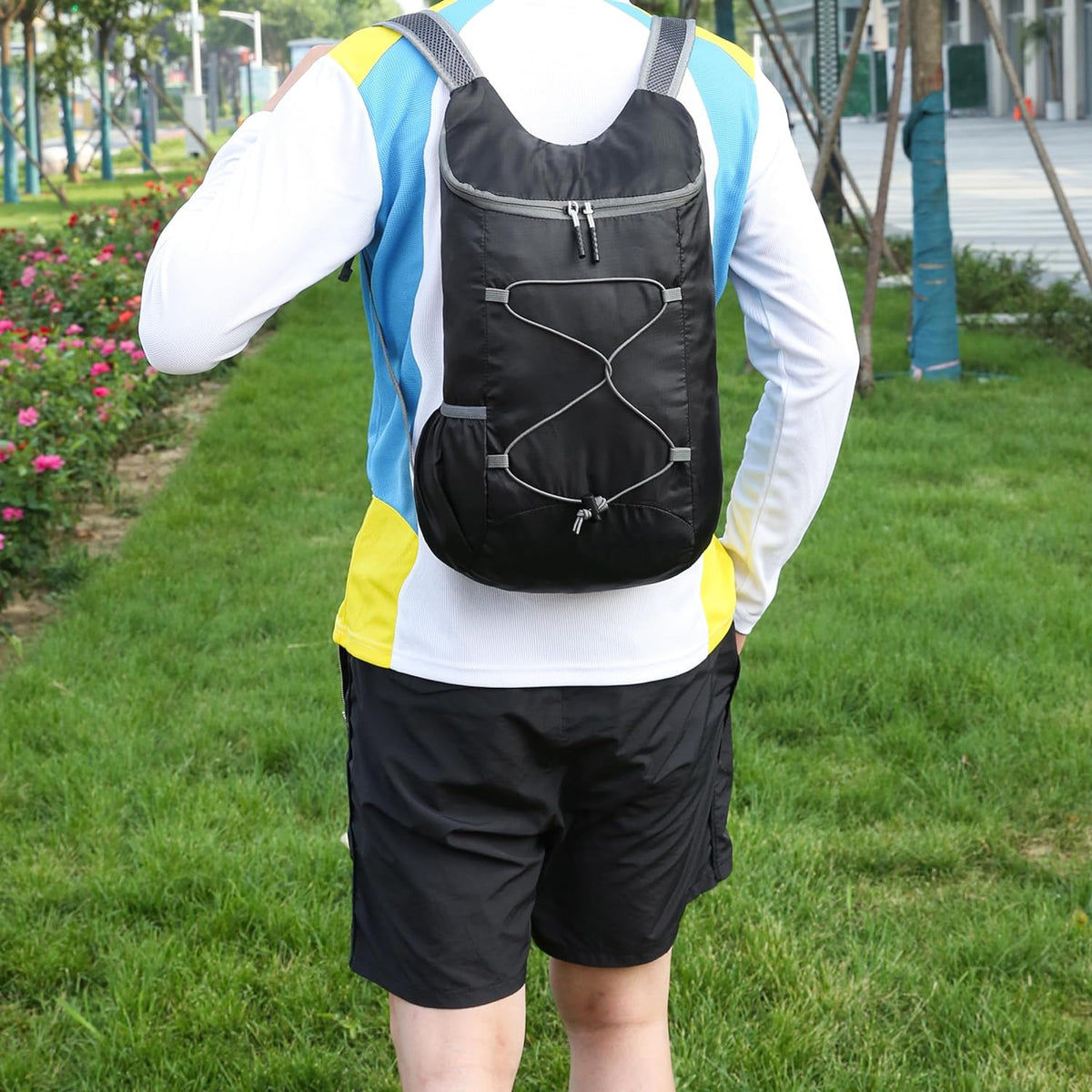 16L Foldable Hiking Backpack,Small Packable Daypack,Dark Blue | Lightweight ,Outdoor Collapsible Rucksack,Ultralight Folding Back Pack, Water Repellent, Men Women Travel Gym, Easy Carry-on
