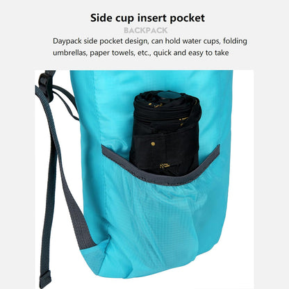 16L Foldable Hiking Backpack,Small Packable Daypack,Dark Blue | Lightweight ,Outdoor Collapsible Rucksack,Ultralight Folding Back Pack, Water Repellent, Men Women Travel Gym, Easy Carry-on