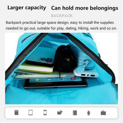 16L Foldable Hiking Backpack,Small Packable Daypack,Dark Blue | Lightweight ,Outdoor Collapsible Rucksack,Ultralight Folding Back Pack, Water Repellent, Men Women Travel Gym, Easy Carry-on