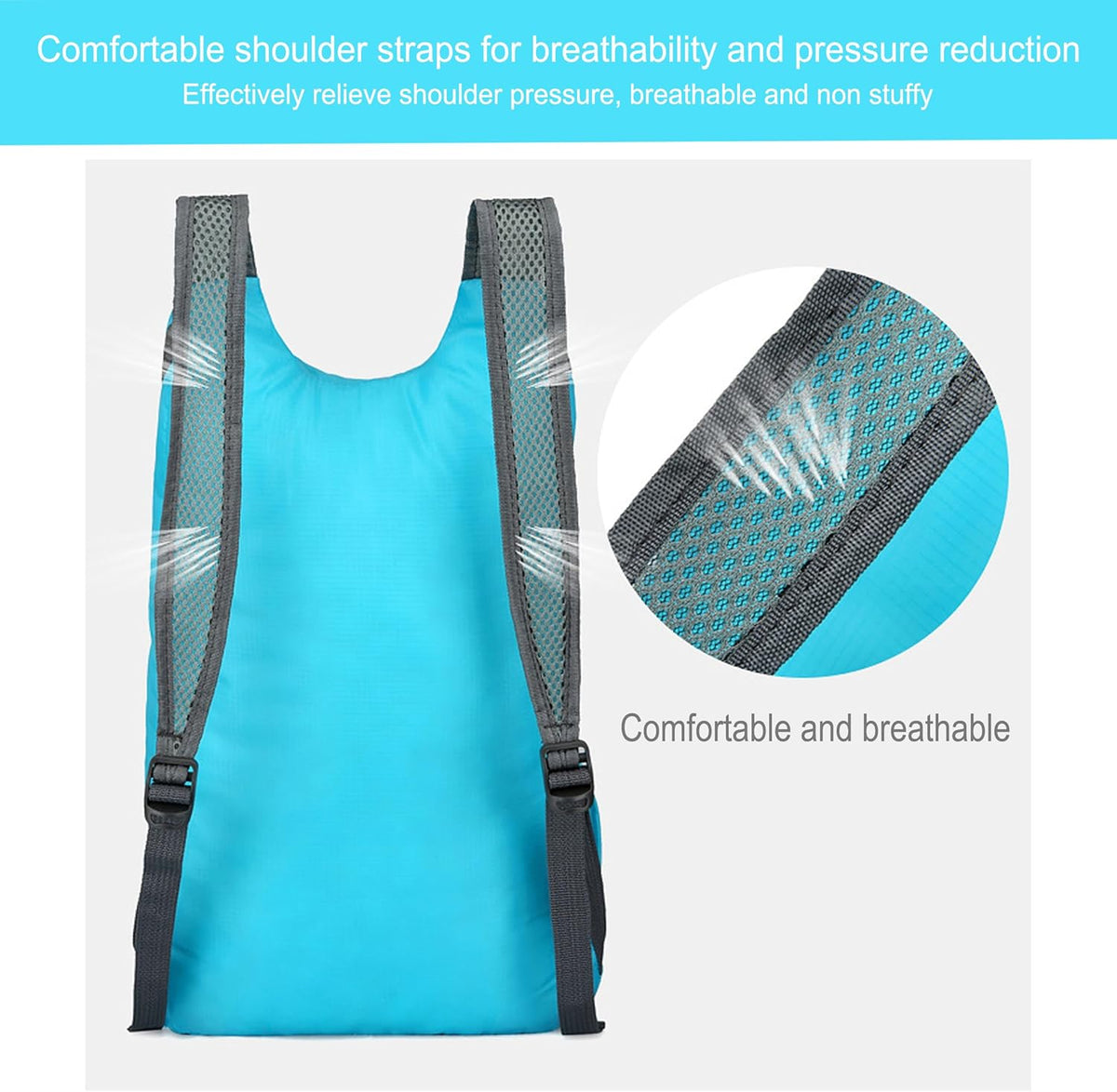 16L Foldable Hiking Backpack,Small Packable Daypack,Dark Blue | Lightweight ,Outdoor Collapsible Rucksack,Ultralight Folding Back Pack, Water Repellent, Men Women Travel Gym, Easy Carry-on