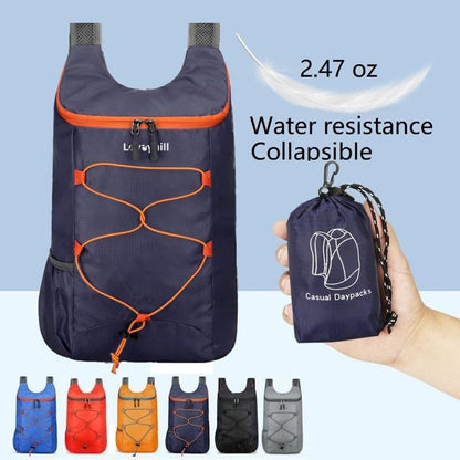 16L Foldable Hiking Backpack,Small Packable Daypack,Dark Blue | Lightweight ,Outdoor Collapsible Rucksack,Ultralight Folding Back Pack, Water Repellent, Men Women Travel Gym, Easy Carry-on