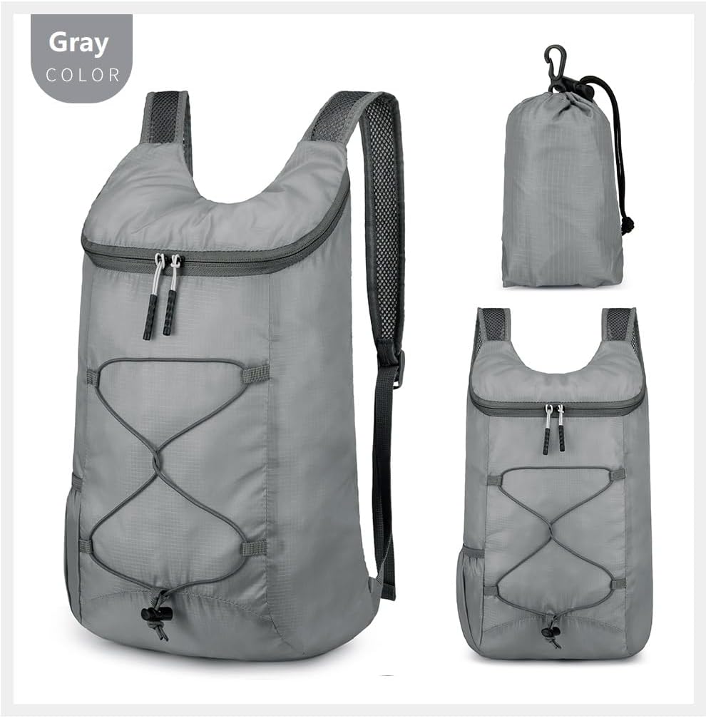 16L Foldable Hiking Backpack,Small Packable Daypack,Dark Blue | Lightweight ,Outdoor Collapsible Rucksack,Ultralight Folding Back Pack, Water Repellent, Men Women Travel Gym, Easy Carry-on