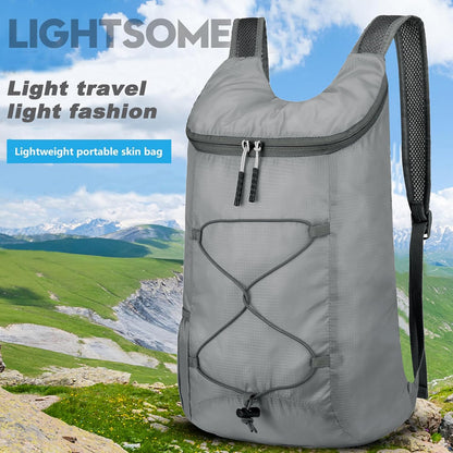 16L Foldable Hiking Backpack,Small Packable Daypack,Dark Blue | Lightweight ,Outdoor Collapsible Rucksack,Ultralight Folding Back Pack, Water Repellent, Men Women Travel Gym, Easy Carry-on