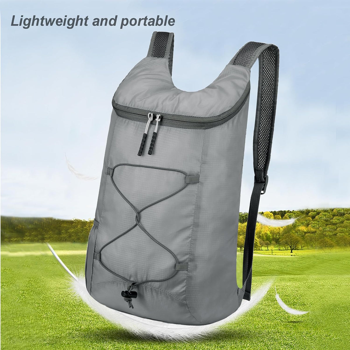 16L Foldable Hiking Backpack,Small Packable Daypack,Dark Blue | Lightweight ,Outdoor Collapsible Rucksack,Ultralight Folding Back Pack, Water Repellent, Men Women Travel Gym, Easy Carry-on