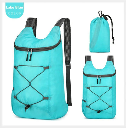 16L Foldable Hiking Backpack,Small Packable Daypack,Dark Blue | Lightweight ,Outdoor Collapsible Rucksack,Ultralight Folding Back Pack, Water Repellent, Men Women Travel Gym, Easy Carry-on