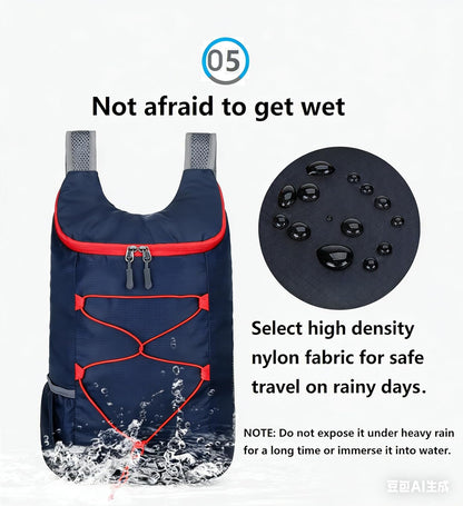 16L Foldable Hiking Backpack,Small Packable Daypack,Dark Blue | Lightweight ,Outdoor Collapsible Rucksack,Ultralight Folding Back Pack, Water Repellent, Men Women Travel Gym, Easy Carry-on