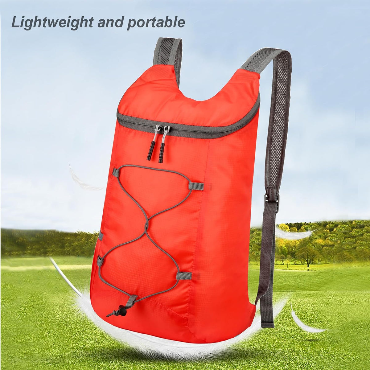 16L Foldable Hiking Backpack,Small Packable Daypack,Dark Blue | Lightweight ,Outdoor Collapsible Rucksack,Ultralight Folding Back Pack, Water Repellent, Men Women Travel Gym, Easy Carry-on