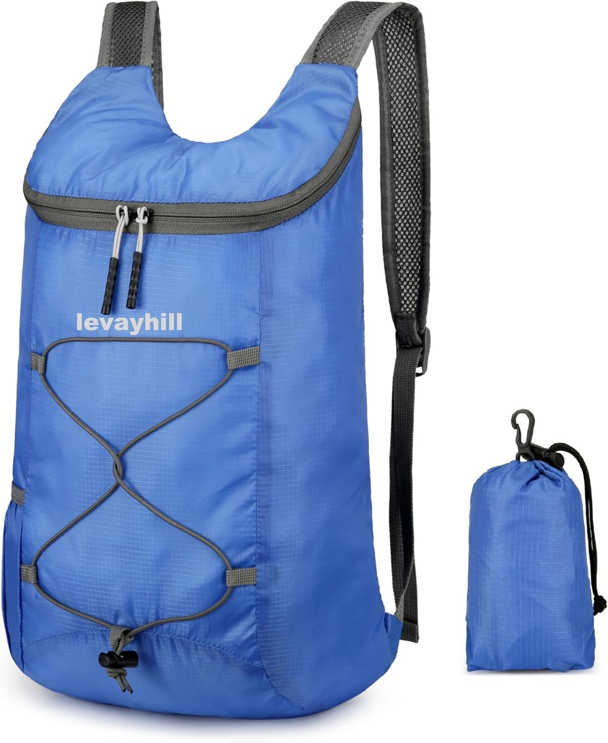 16L Foldable Hiking Backpack,Small Packable Daypack,Dark Blue | Lightweight ,Outdoor Collapsible Rucksack,Ultralight Folding Back Pack, Water Repellent, Men Women Travel Gym, Easy Carry-on