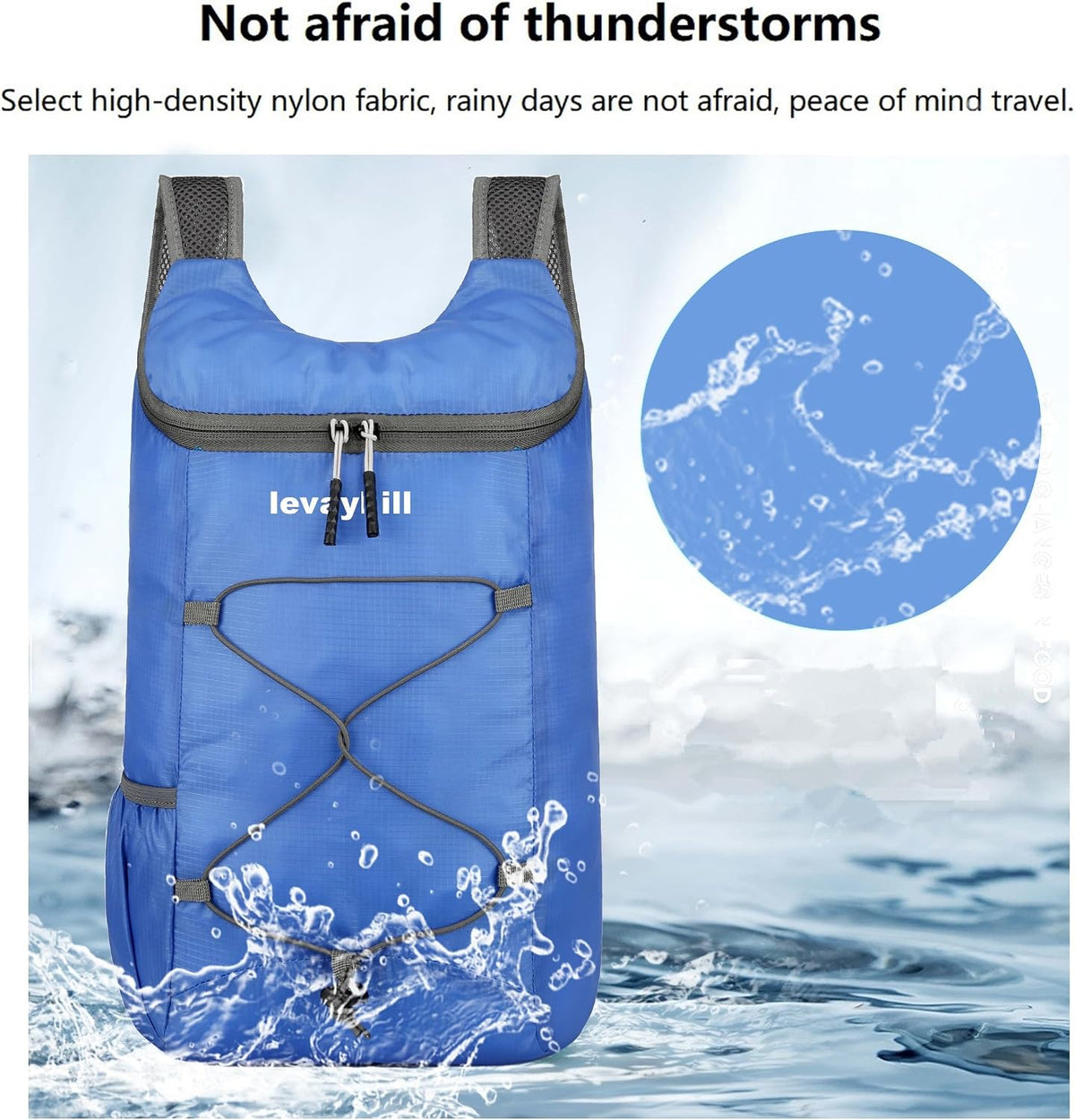 16L Foldable Hiking Backpack,Small Packable Daypack,Dark Blue | Lightweight ,Outdoor Collapsible Rucksack,Ultralight Folding Back Pack, Water Repellent, Men Women Travel Gym, Easy Carry-on