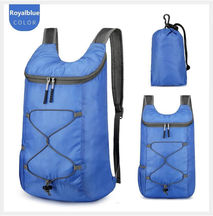 16L Foldable Hiking Backpack,Small Packable Daypack,Dark Blue | Lightweight ,Outdoor Collapsible Rucksack,Ultralight Folding Back Pack, Water Repellent, Men Women Travel Gym, Easy Carry-on