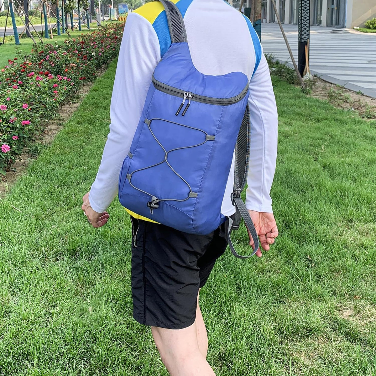 16L Foldable Hiking Backpack,Small Packable Daypack,Dark Blue | Lightweight ,Outdoor Collapsible Rucksack,Ultralight Folding Back Pack, Water Repellent, Men Women Travel Gym, Easy Carry-on