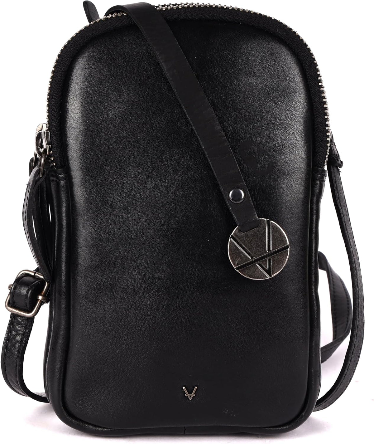 Genuine Italian Leather Small Leather Crossbody Bags For Women Cell Phone Purse, Trendy Casual Detachable Strap