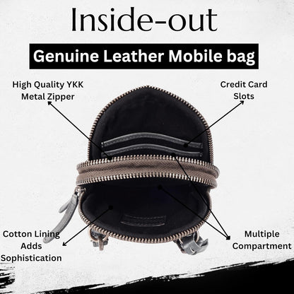 Genuine Italian Leather Small Leather Crossbody Bags For Women Cell Phone Purse, Trendy Casual Detachable Strap