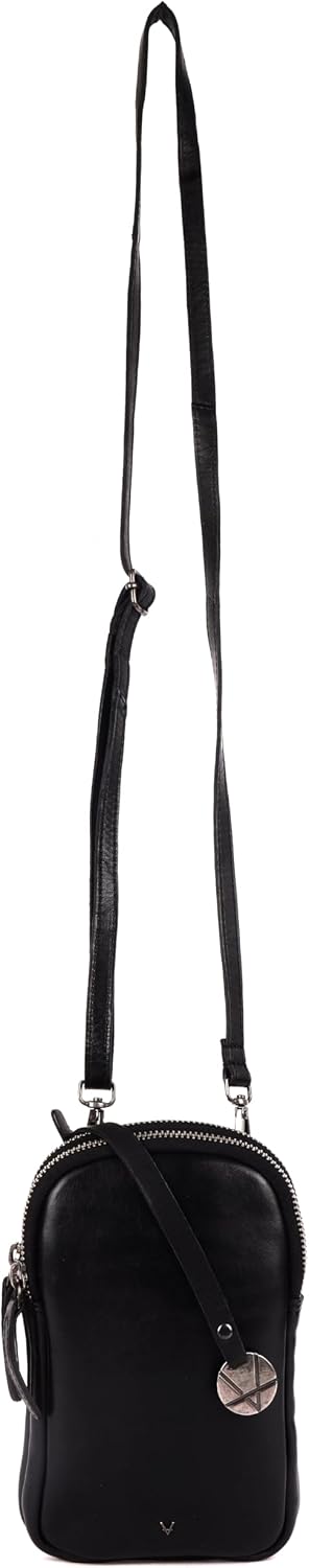 Genuine Italian Leather Small Leather Crossbody Bags For Women Cell Phone Purse, Trendy Casual Detachable Strap