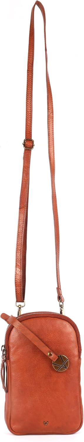 Genuine Italian Leather Small Leather Crossbody Bags For Women Cell Phone Purse, Trendy Casual Detachable Strap
