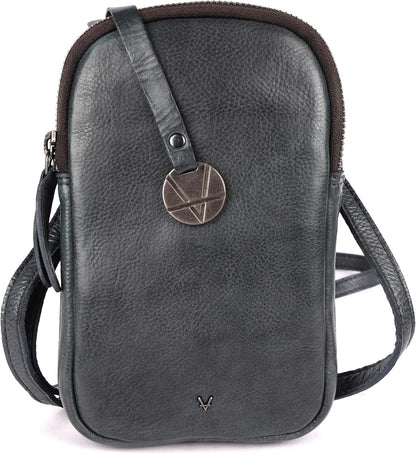 Genuine Italian Leather Small Leather Crossbody Bags For Women Cell Phone Purse, Trendy Casual Detachable Strap