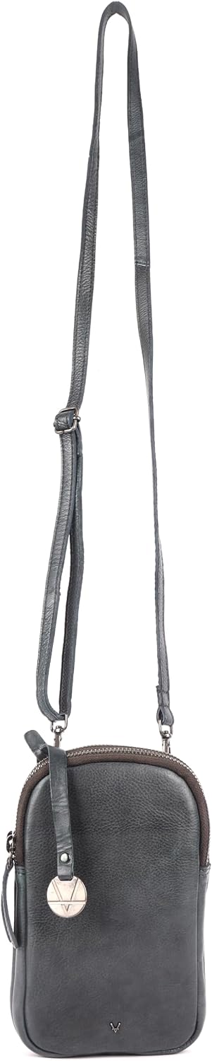 Genuine Italian Leather Small Leather Crossbody Bags For Women Cell Phone Purse, Trendy Casual Detachable Strap
