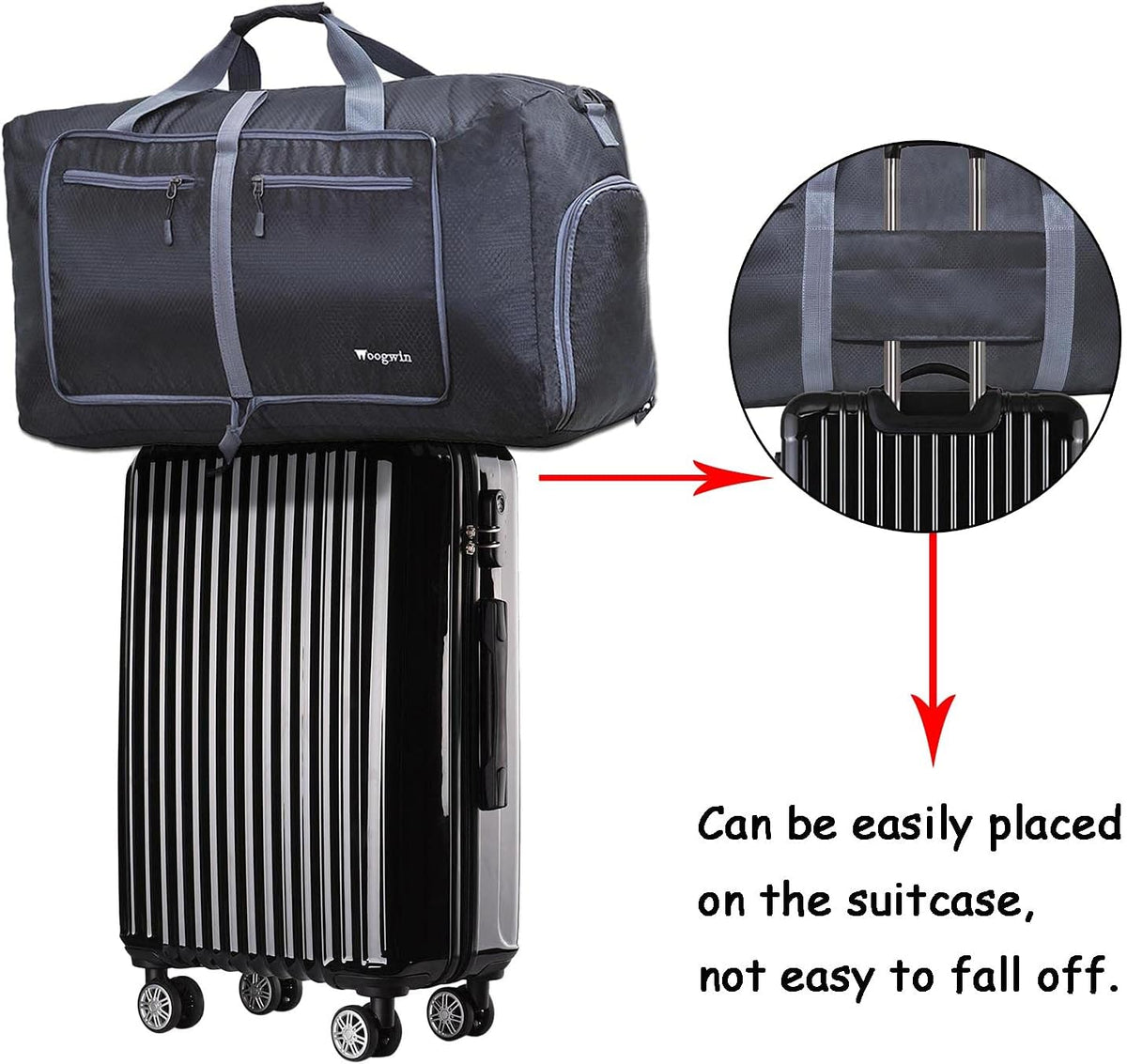 Travel Duffel Bag Large Foldable Waterproof Overnight Bag for Beach Swim Bags Pool Sports Gym