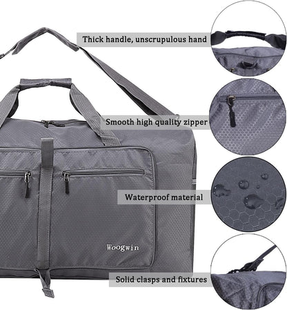 Travel Duffel Bag Large Foldable Waterproof Overnight Bag for Beach Swim Bags Pool Sports Gym