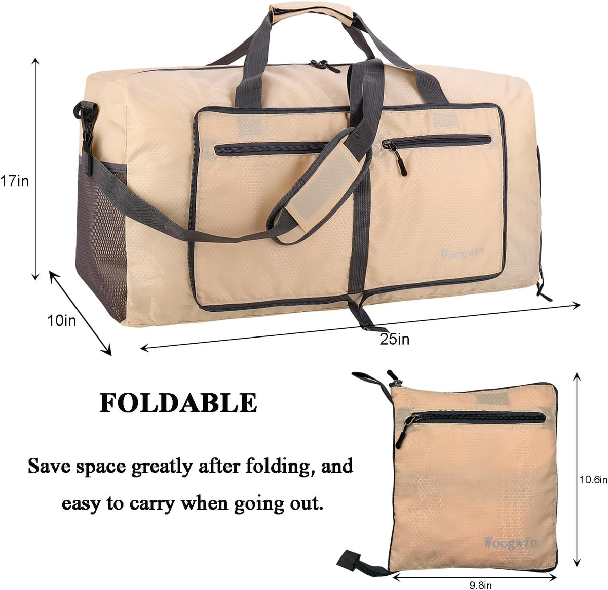 Travel Duffel Bag Large Foldable Waterproof Overnight Bag for Beach Swim Bags Pool Sports Gym