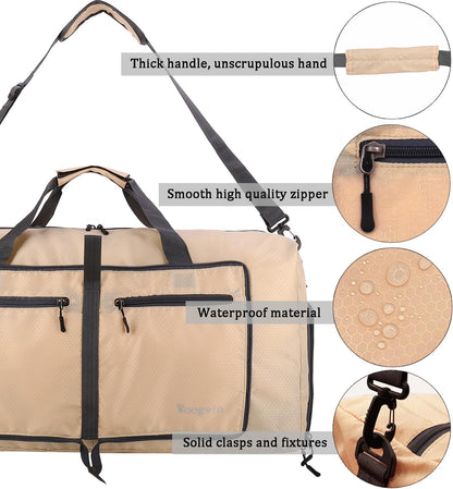 Travel Duffel Bag Large Foldable Waterproof Overnight Bag for Beach Swim Bags Pool Sports Gym