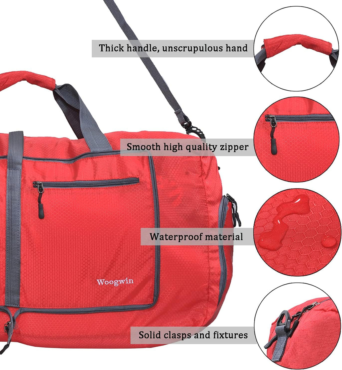 Travel Duffel Bag Large Foldable Waterproof Overnight Bag for Beach Swim Bags Pool Sports Gym
