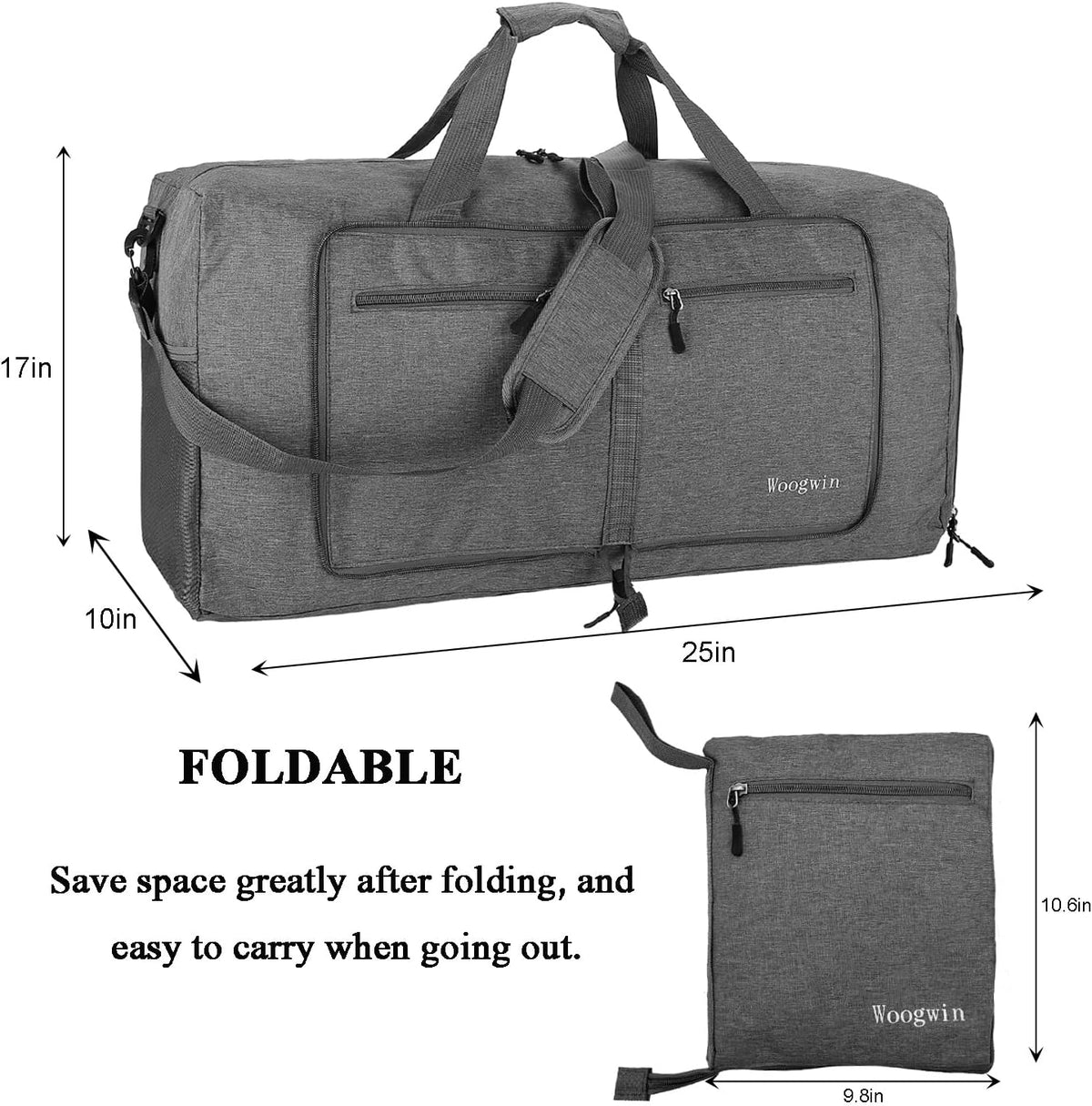Travel Duffel Bag Large Foldable Waterproof Overnight Bag for Beach Swim Bags Pool Sports Gym