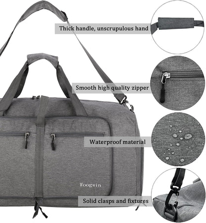 Travel Duffel Bag Large Foldable Waterproof Overnight Bag for Beach Swim Bags Pool Sports Gym