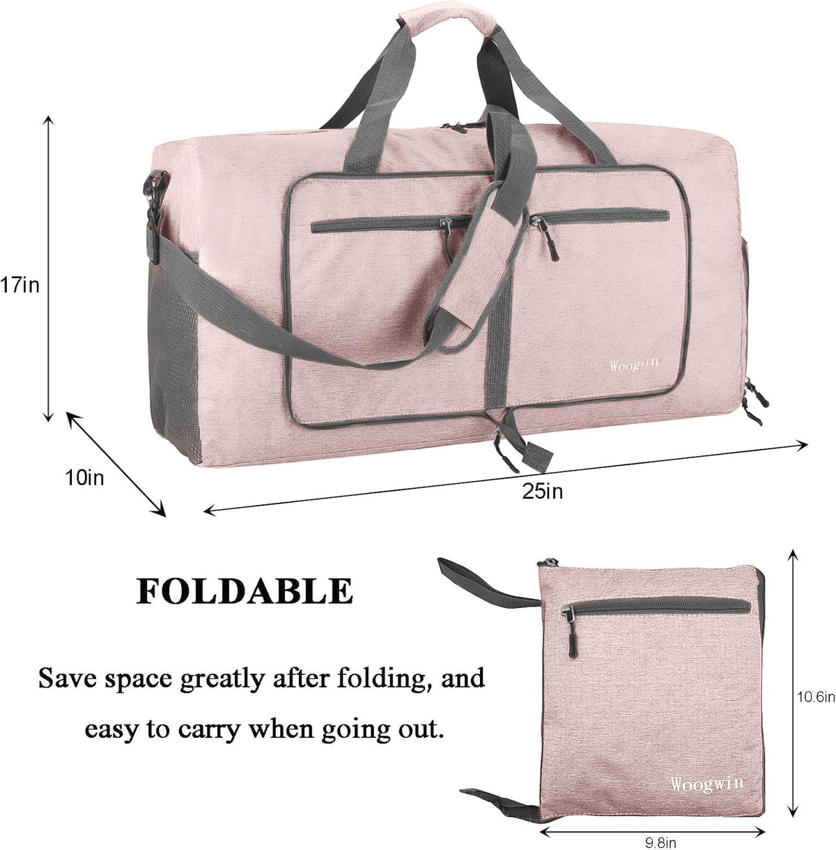 Travel Duffel Bag Large Foldable Waterproof Overnight Bag for Beach Swim Bags Pool Sports Gym