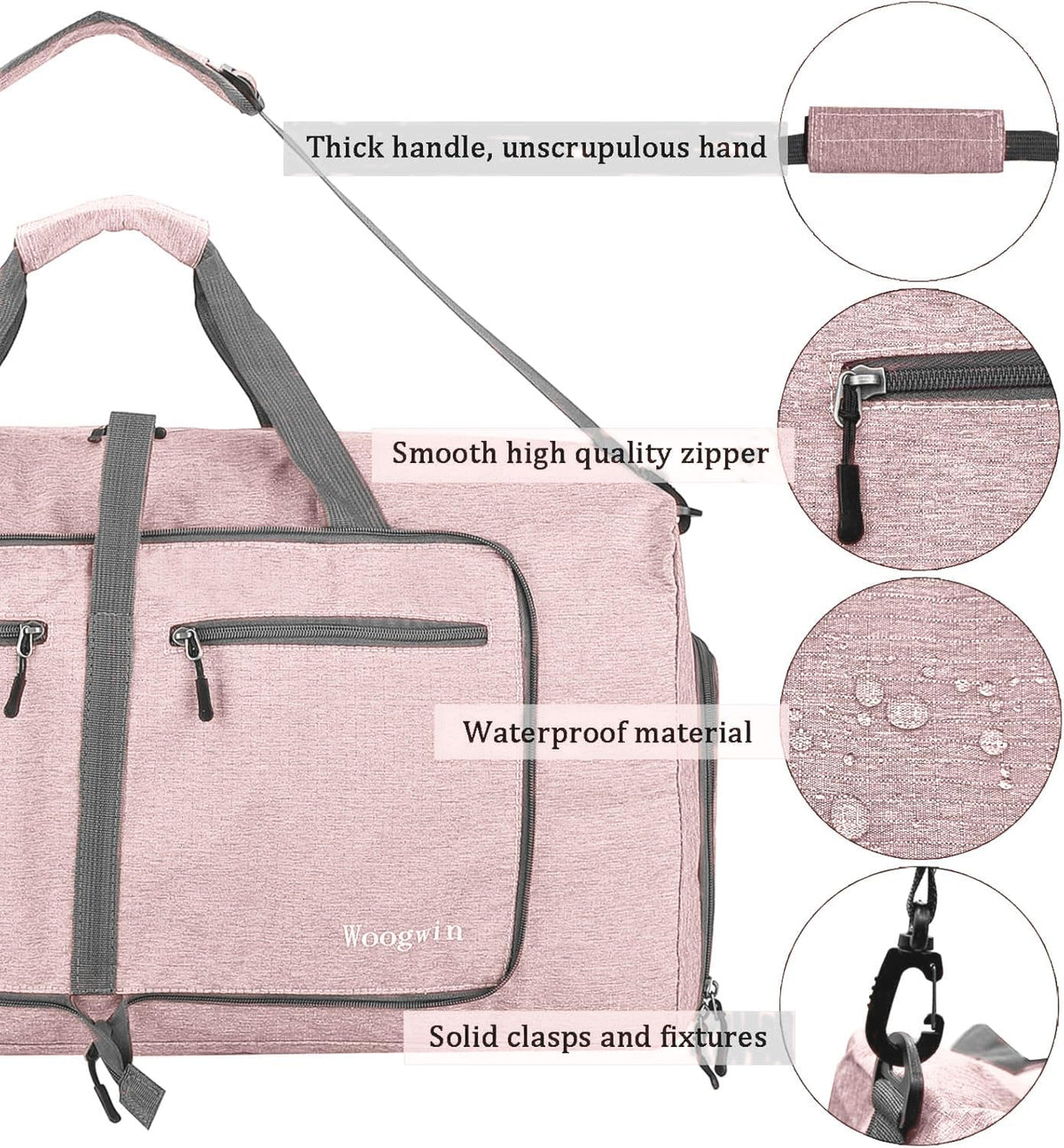Travel Duffel Bag Large Foldable Waterproof Overnight Bag for Beach Swim Bags Pool Sports Gym