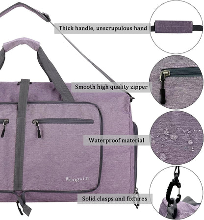 Travel Duffel Bag Large Foldable Waterproof Overnight Bag for Beach Swim Bags Pool Sports Gym