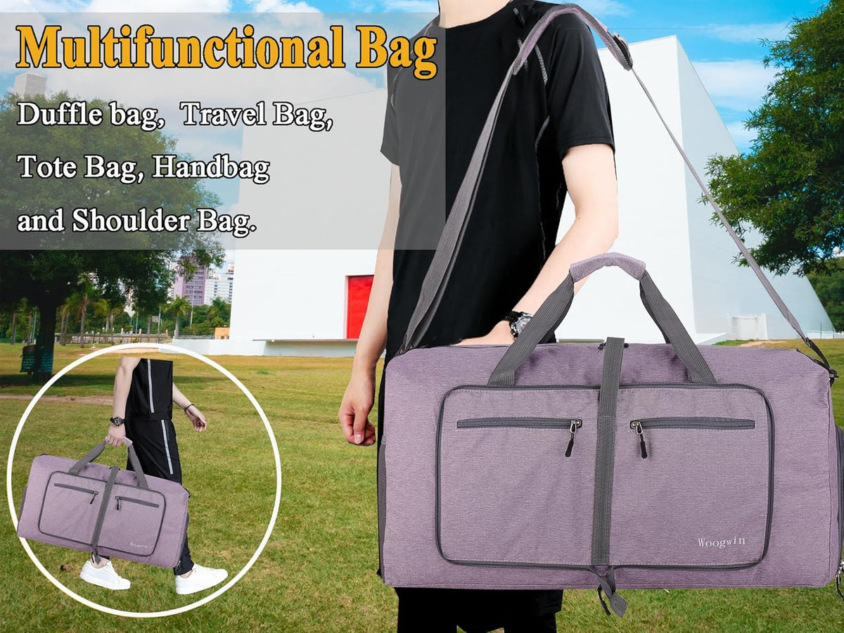 Travel Duffel Bag Large Foldable Waterproof Overnight Bag for Beach Swim Bags Pool Sports Gym