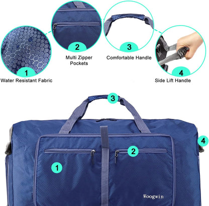 Travel Duffel Bag Large Foldable Waterproof Overnight Bag for Beach Swim Bags Pool Sports Gym