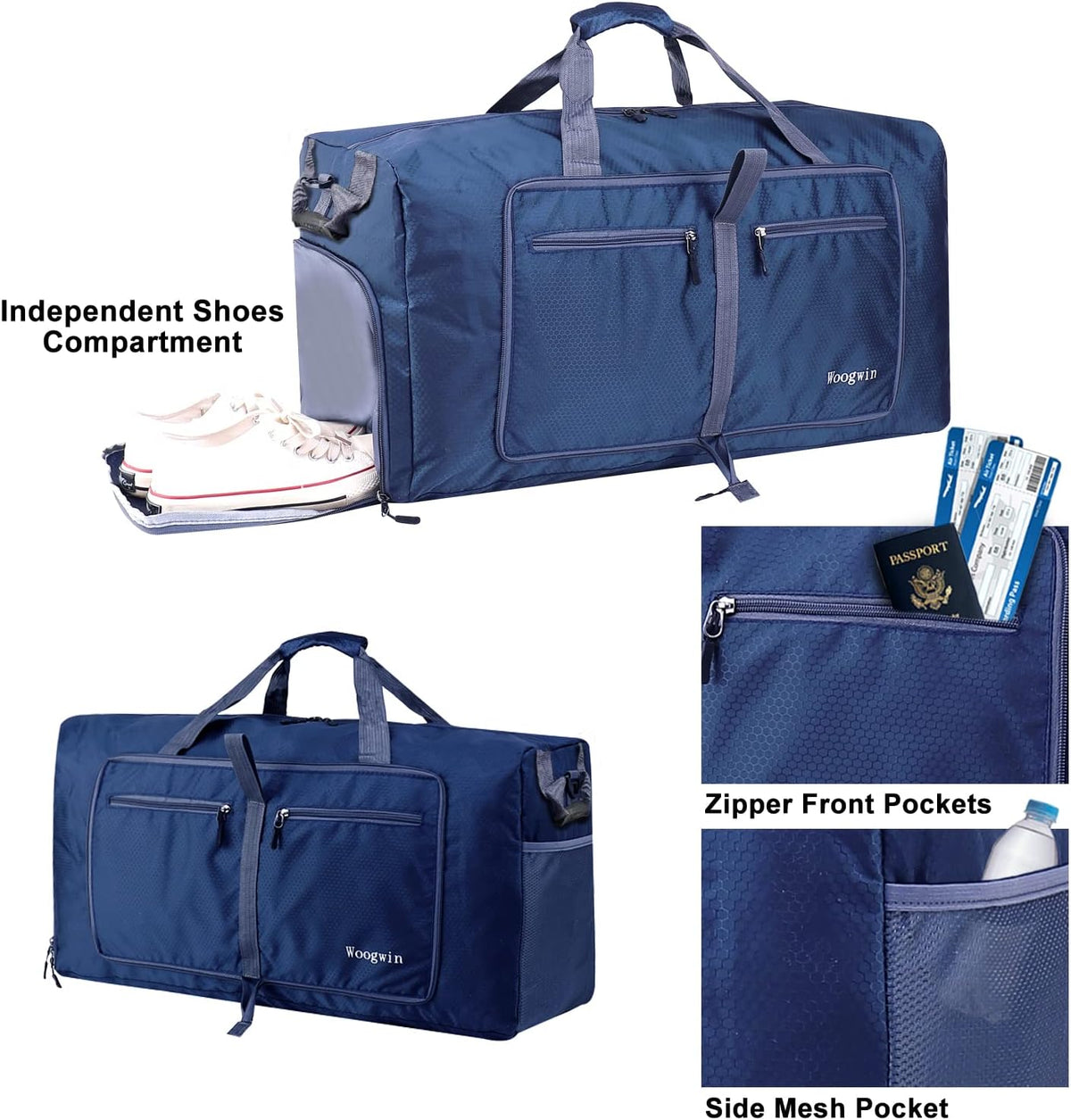 Travel Duffel Bag Large Foldable Waterproof Overnight Bag for Beach Swim Bags Pool Sports Gym