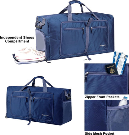 Travel Duffel Bag Large Foldable Waterproof Overnight Bag for Beach Swim Bags Pool Sports Gym