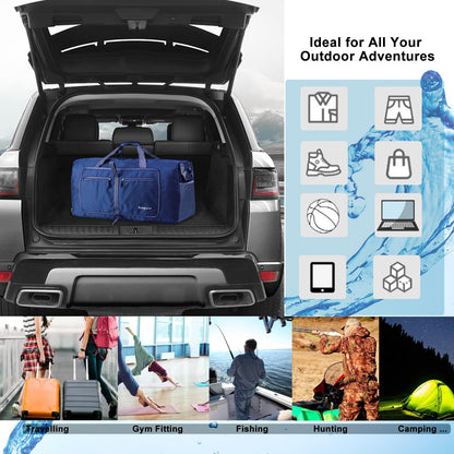 Travel Duffel Bag Large Foldable Waterproof Overnight Bag for Beach Swim Bags Pool Sports Gym