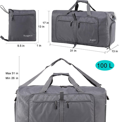 Travel Duffel Bag Large Foldable Waterproof Overnight Bag for Beach Swim Bags Pool Sports Gym