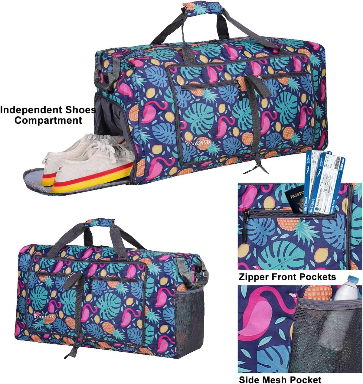 Travel Duffel Bag Large Foldable Waterproof Overnight Bag for Beach Swim Bags Pool Sports Gym