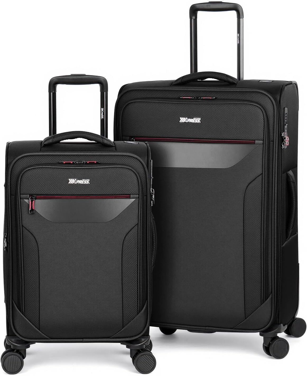 Carry on Luggage 22 X 14 X 9 Airline Approved,22 Inch Softside Suitcases w/TSA LOCK,Lightweight Carry-On Suitcase w/Spinner Wheels,Upright Softshell Luggage for Men/Women（Green,22in）