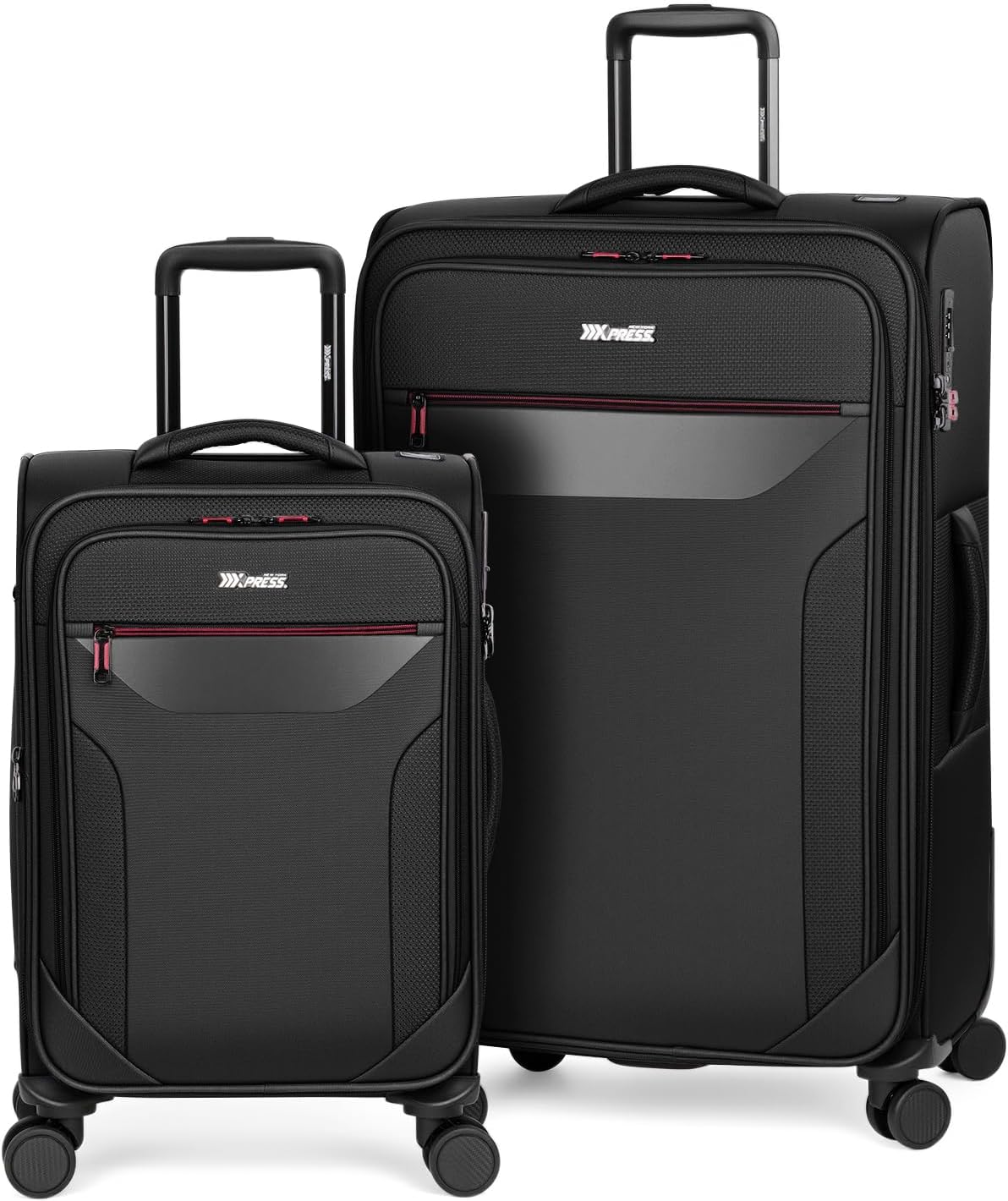 Carry on Luggage 22 X 14 X 9 Airline Approved,22 Inch Softside Suitcases w/TSA LOCK,Lightweight Carry-On Suitcase w/Spinner Wheels,Upright Softshell Luggage for Men/Women（Green,22in）