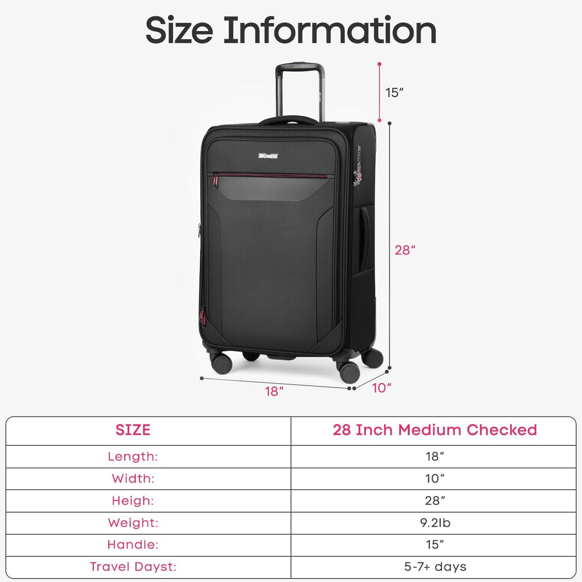 Carry on Luggage 22 X 14 X 9 Airline Approved,22 Inch Softside Suitcases w/TSA LOCK,Lightweight Carry-On Suitcase w/Spinner Wheels,Upright Softshell Luggage for Men/Women（Green,22in）