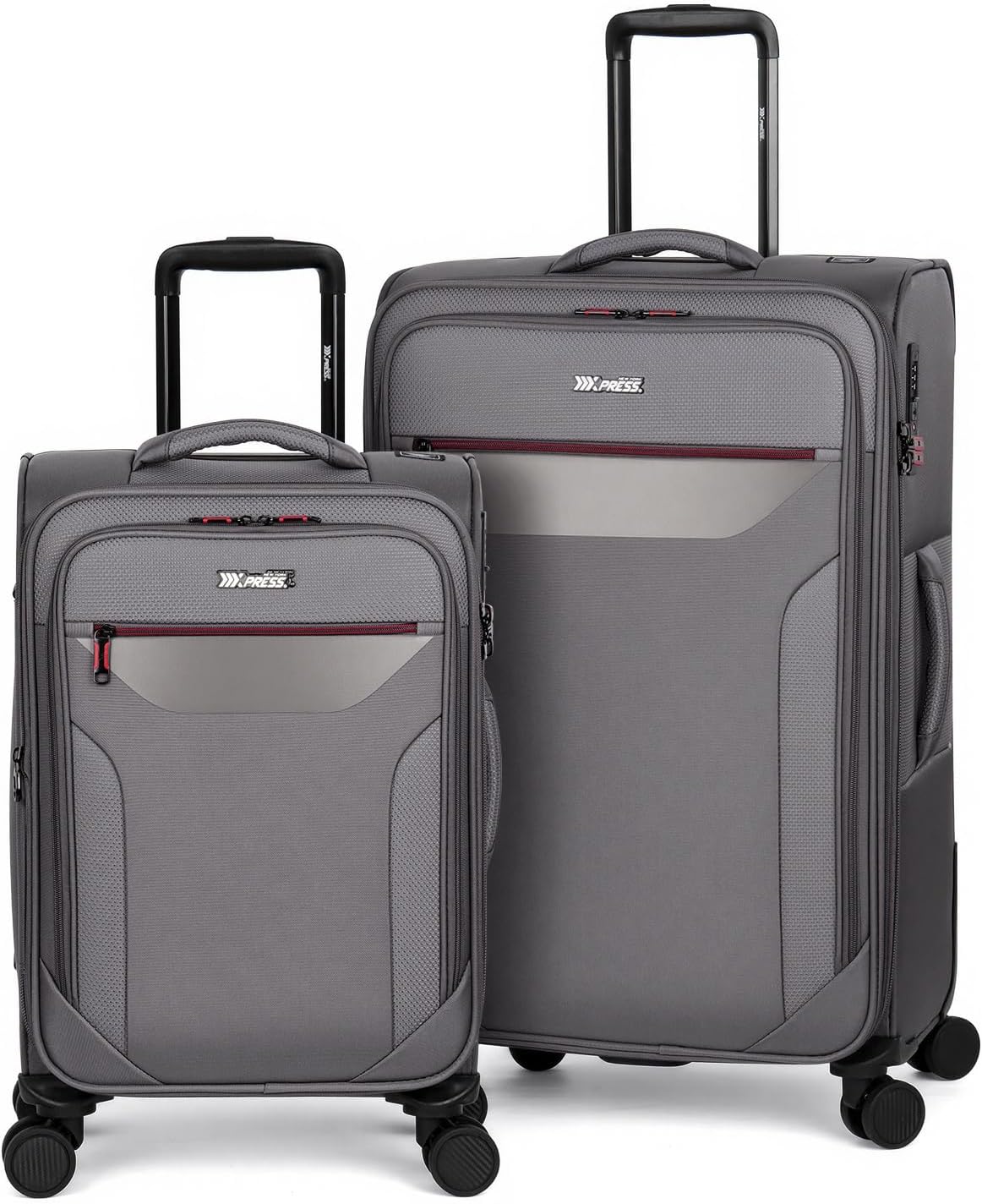 Carry on Luggage 22 X 14 X 9 Airline Approved,22 Inch Softside Suitcases w/TSA LOCK,Lightweight Carry-On Suitcase w/Spinner Wheels,Upright Softshell Luggage for Men/Women（Green,22in）