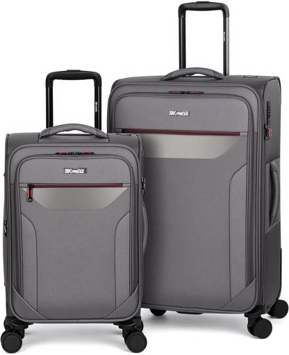 Carry on Luggage 22 X 14 X 9 Airline Approved,22 Inch Softside Suitcases w/TSA LOCK,Lightweight Carry-On Suitcase w/Spinner Wheels,Upright Softshell Luggage for Men/Women（Green,22in）