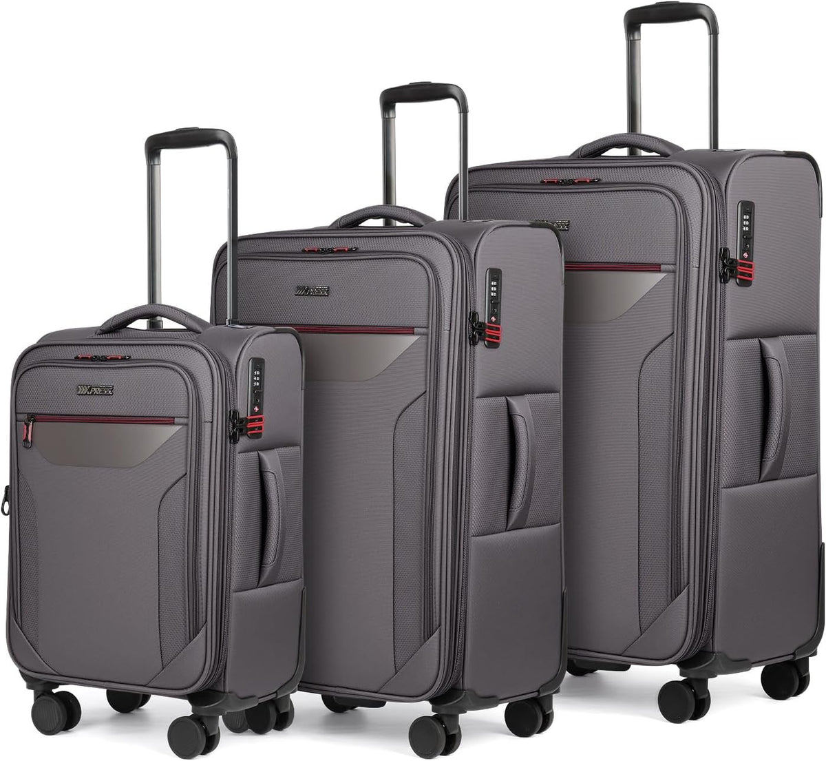Carry on Luggage 22 X 14 X 9 Airline Approved,22 Inch Softside Suitcases w/TSA LOCK,Lightweight Carry-On Suitcase w/Spinner Wheels,Upright Softshell Luggage for Men/Women（Green,22in）