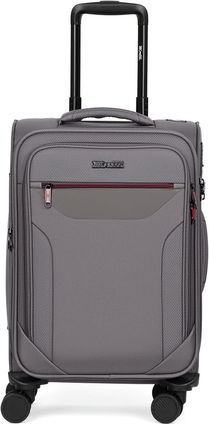 Carry on Luggage 22 X 14 X 9 Airline Approved,22 Inch Softside Suitcases w/TSA LOCK,Lightweight Carry-On Suitcase w/Spinner Wheels,Upright Softshell Luggage for Men/Women（Green,22in）