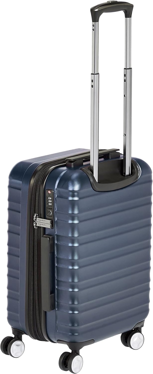 21" Hardside Carry-On Luggage with TSA Lock, Expandable, Organized Interior with Divider and Pockets, Spinner Wheels, Navy Blue