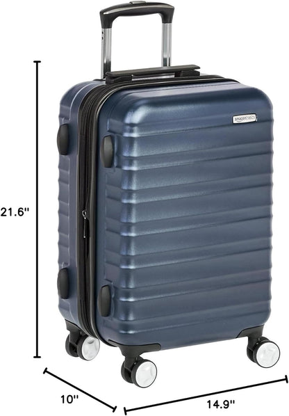 21" Hardside Carry-On Luggage with TSA Lock, Expandable, Organized Interior with Divider and Pockets, Spinner Wheels, Navy Blue