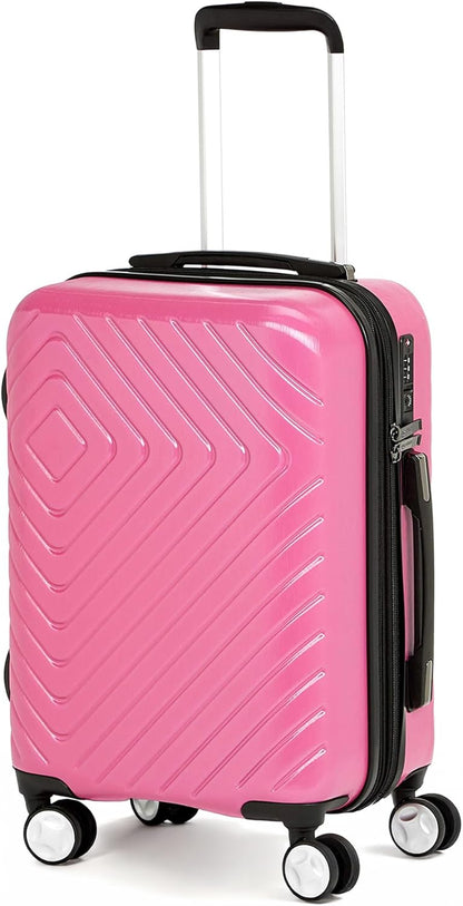 21" Hardside Carry-On Luggage with TSA Lock, Expandable, Organized Interior with Divider and Pockets, Spinner Wheels, Navy Blue