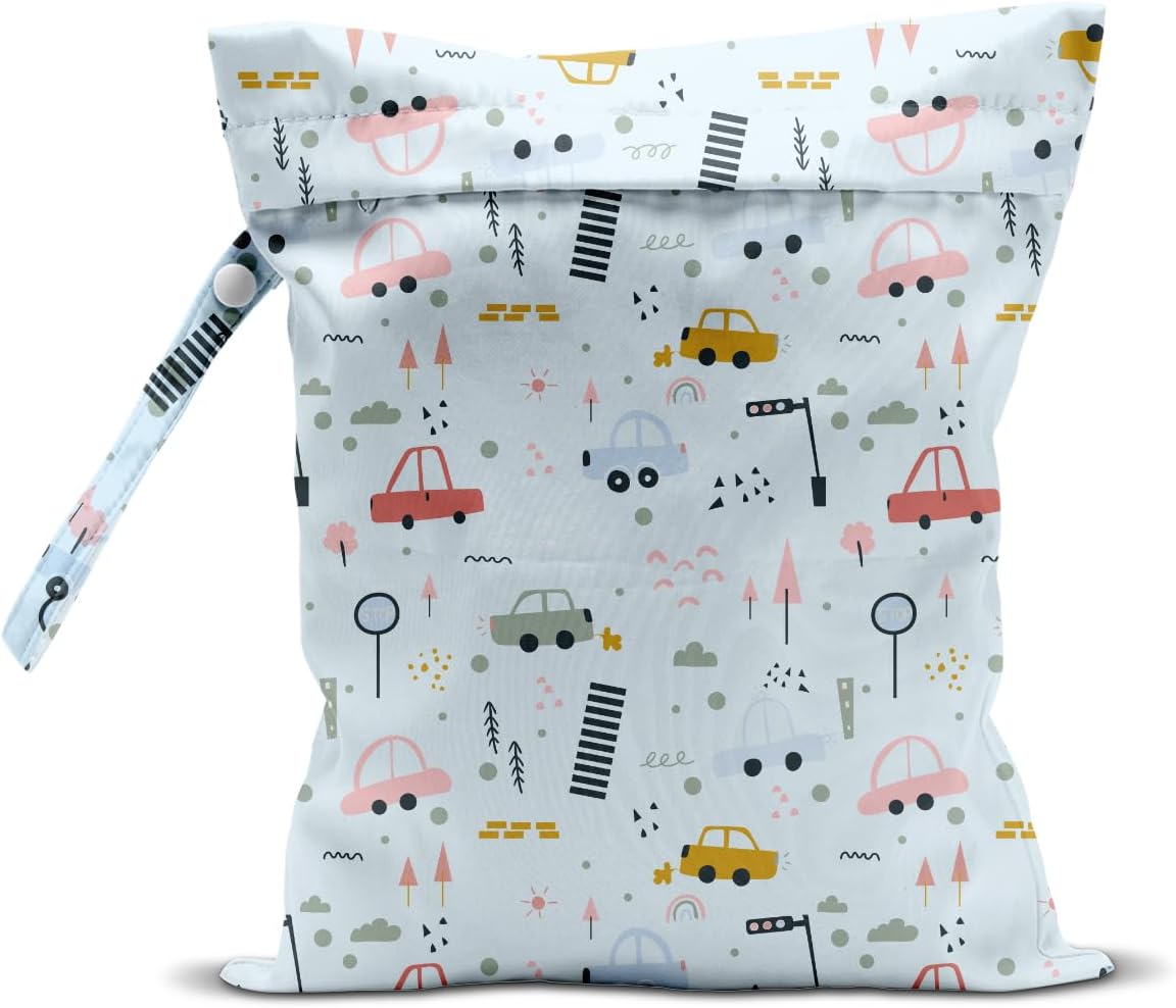 Wet Bag for Baby Swimsuit Dirty Clothes Diaper Yoga Gym, Wet Dry Bag, Beach Vacation Essential for Baby Travel Poor Swiming Bathing Daycare Toddler Diapers Items