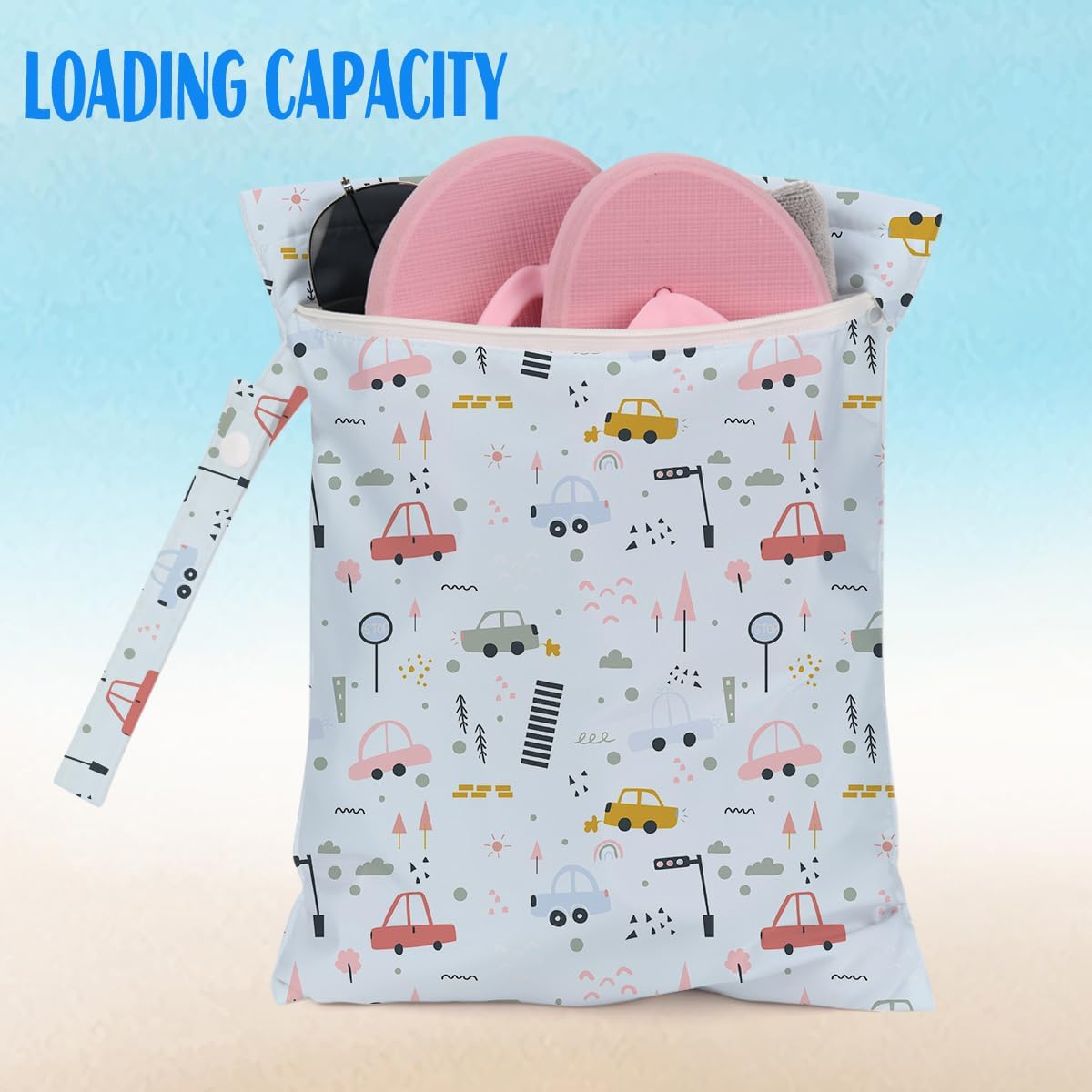 Wet Bag for Baby Swimsuit Dirty Clothes Diaper Yoga Gym, Wet Dry Bag, Beach Vacation Essential for Baby Travel Poor Swiming Bathing Daycare Toddler Diapers Items